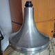 Large foot of vintage lamp brushed aluminum (double lighting)