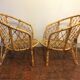 Fauteuils rotin vintage