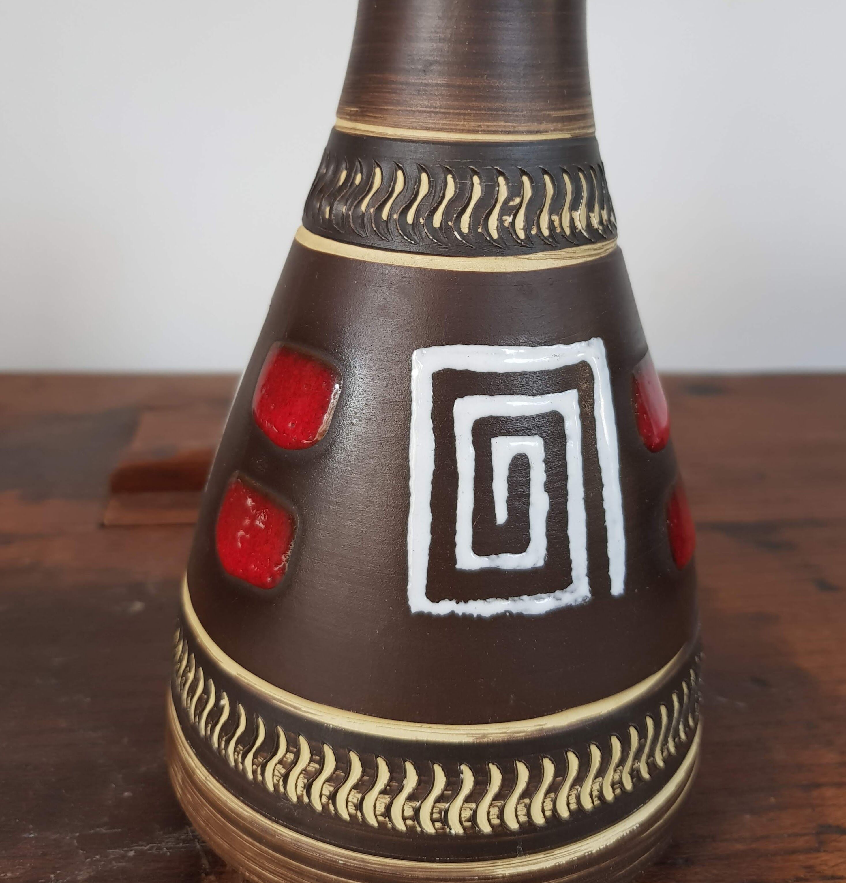Vintage Dumler & Breiden Fat Lava Pottery Vase - 1970s - West Germany