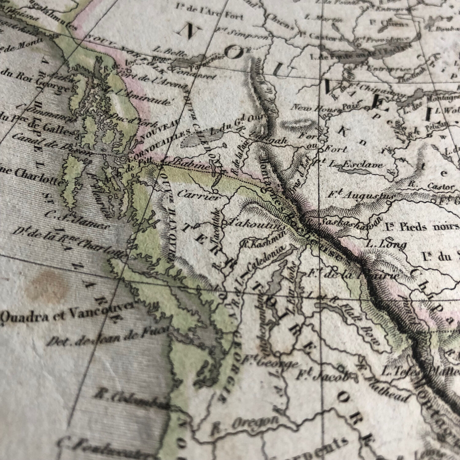 1838 - Map of North America United States Canada