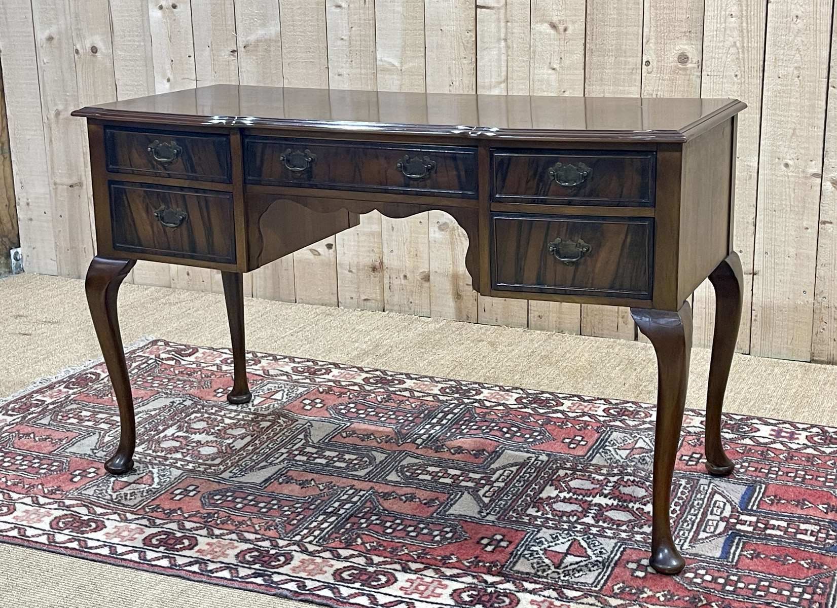 English chippendale desk in walnut from the 1950s