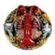 Lobster plate in Caldas da Rainha earthenware slip Palissy majolica
