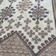 Grand tapis persan beige marron laine nouée fait main 250x350cm