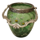 Pot en verre ou vase peint