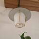 Vintage suspension sheet brass opaline glass