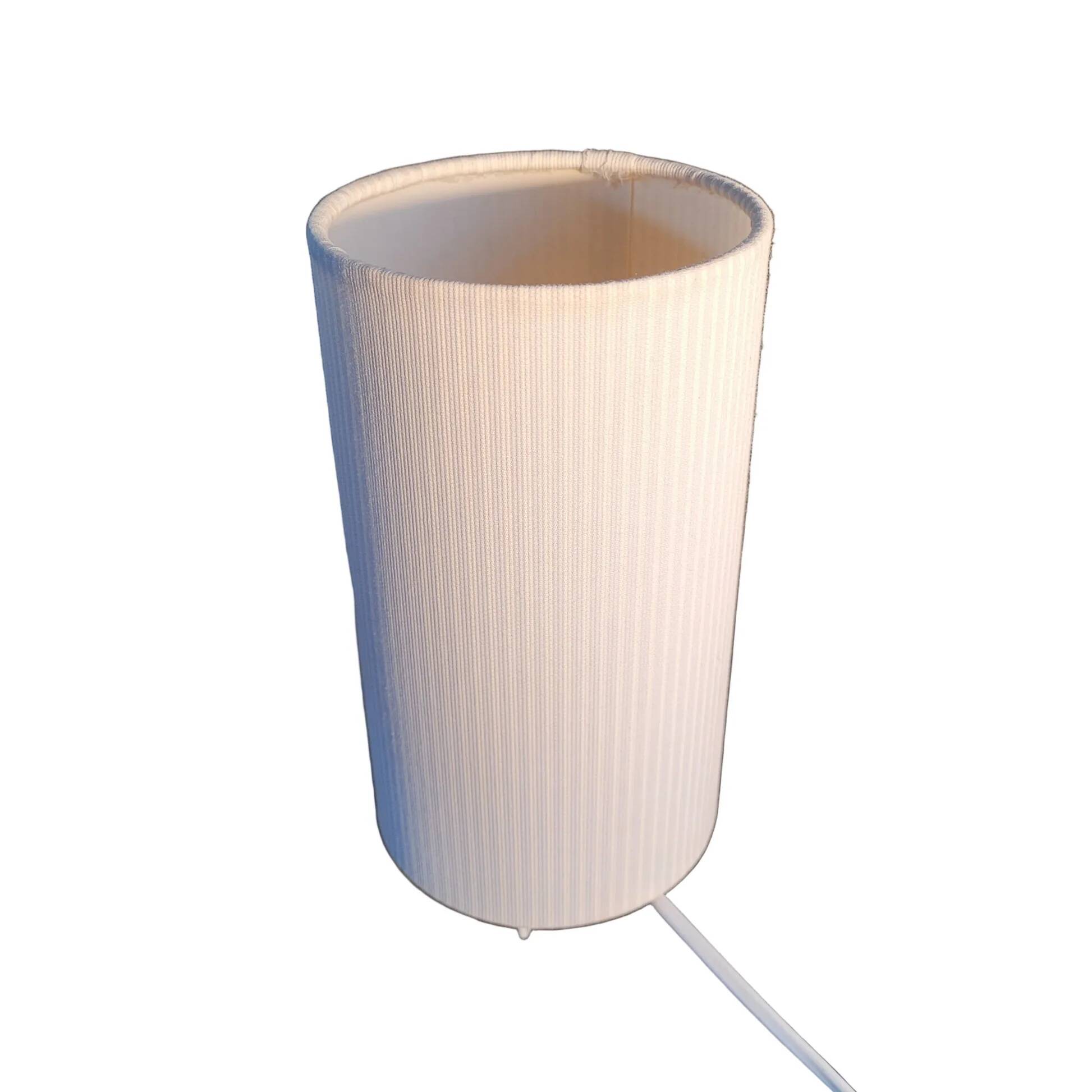 Striped fabric lampshade cylinder lamp