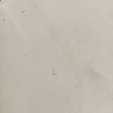 Old painted earthenware coaster decoration boats XXth