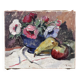 Table 1900 "Anemones and Fruits" signed J. Uhli
