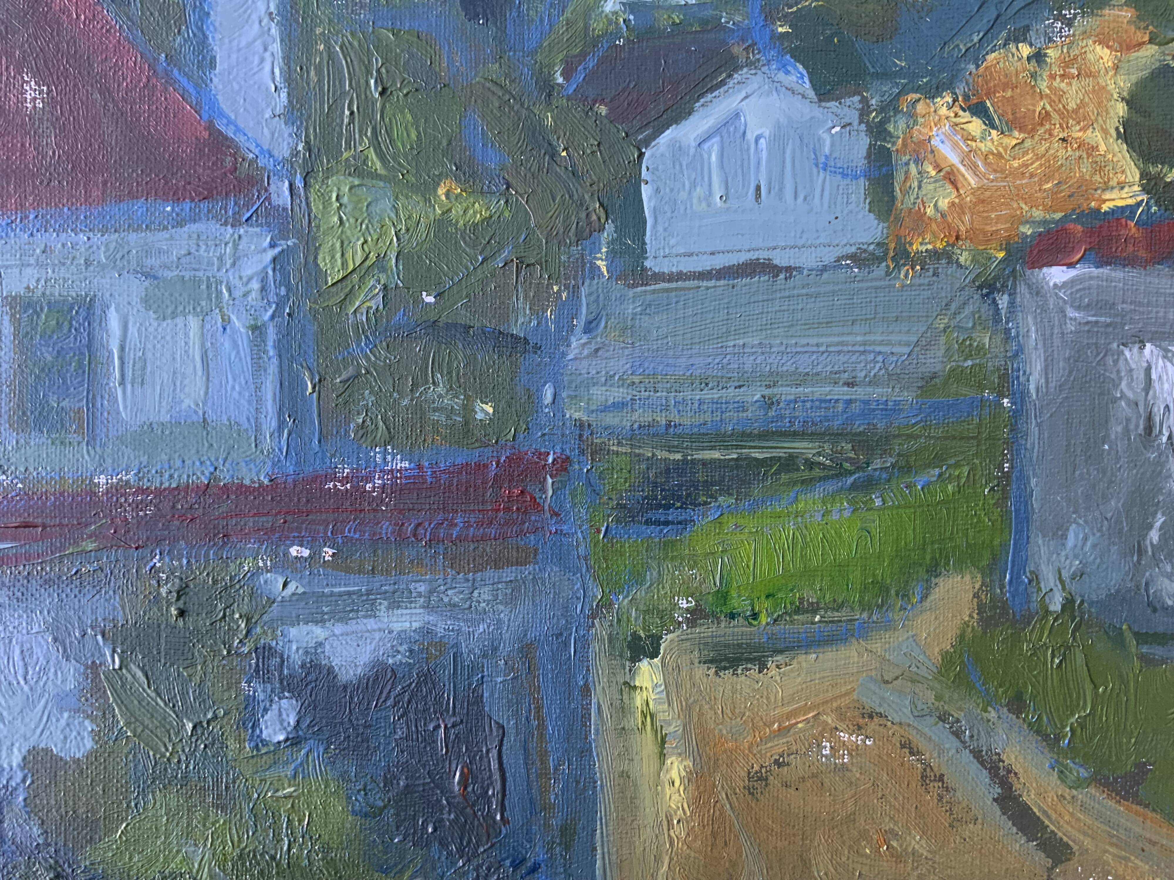 Vintage Landscape Painting“Paysage aux Robinson” By Svan Grandin 1906-1982