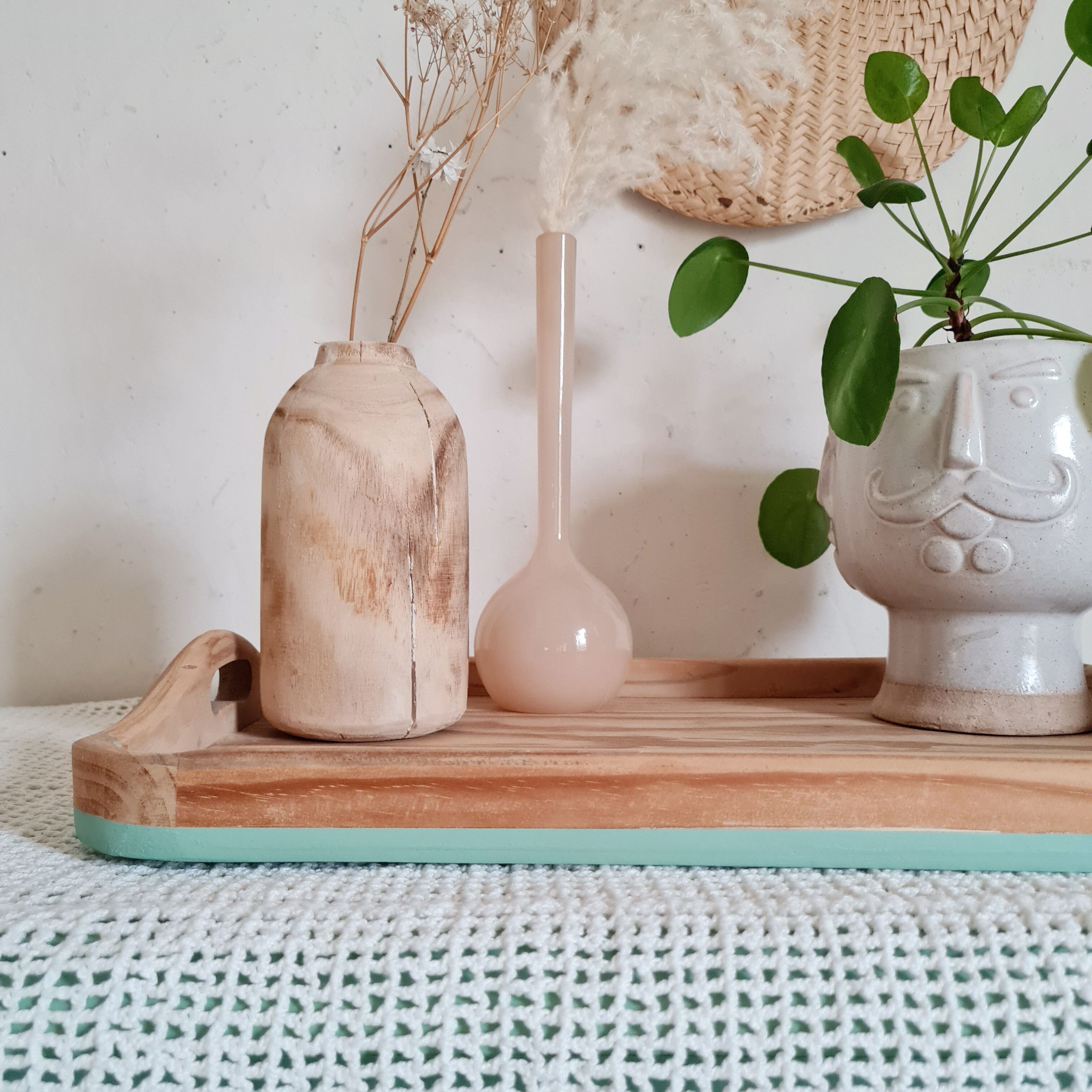 Old wood top with handles renovated