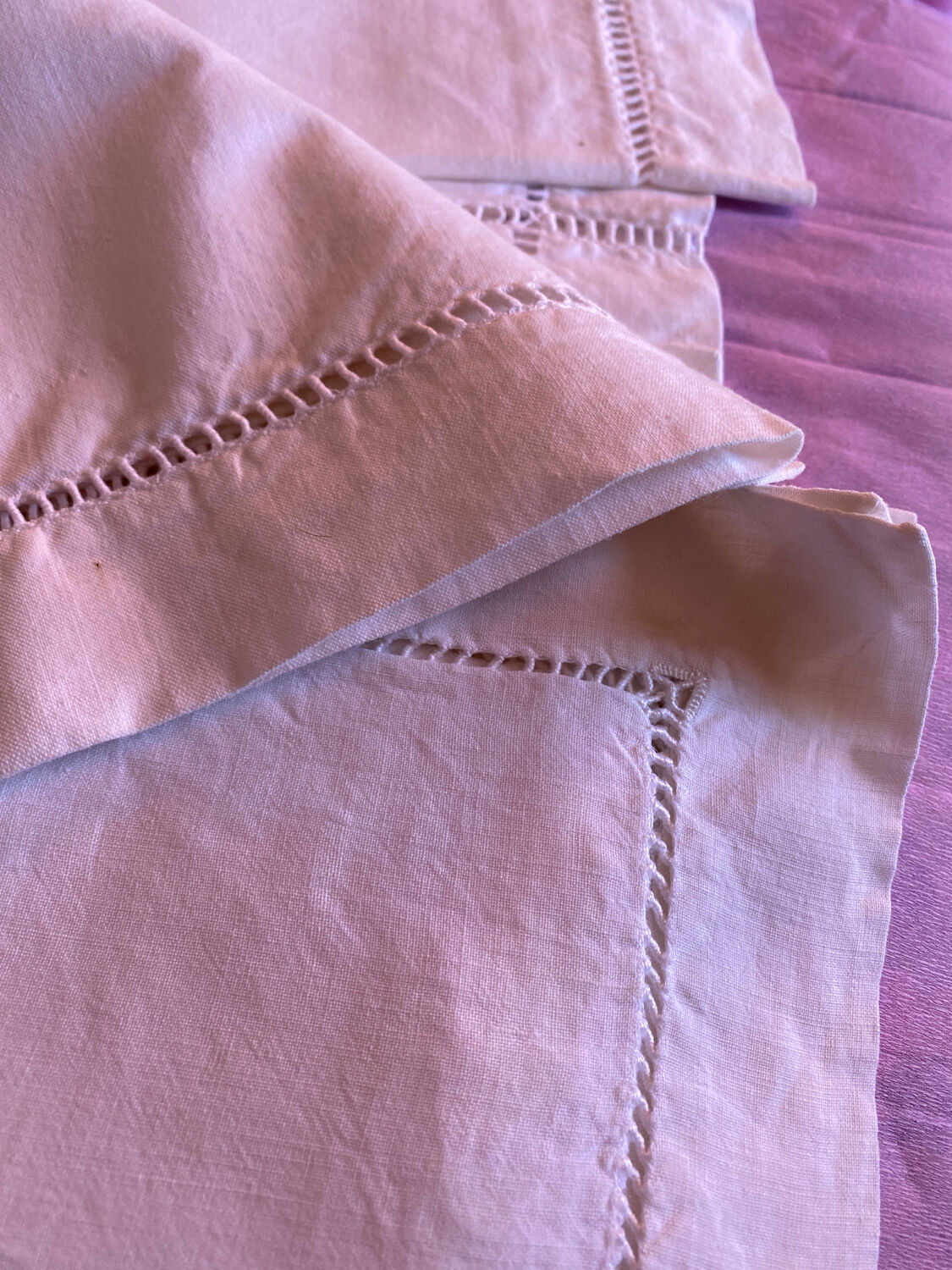 Set of two linen pillowcases