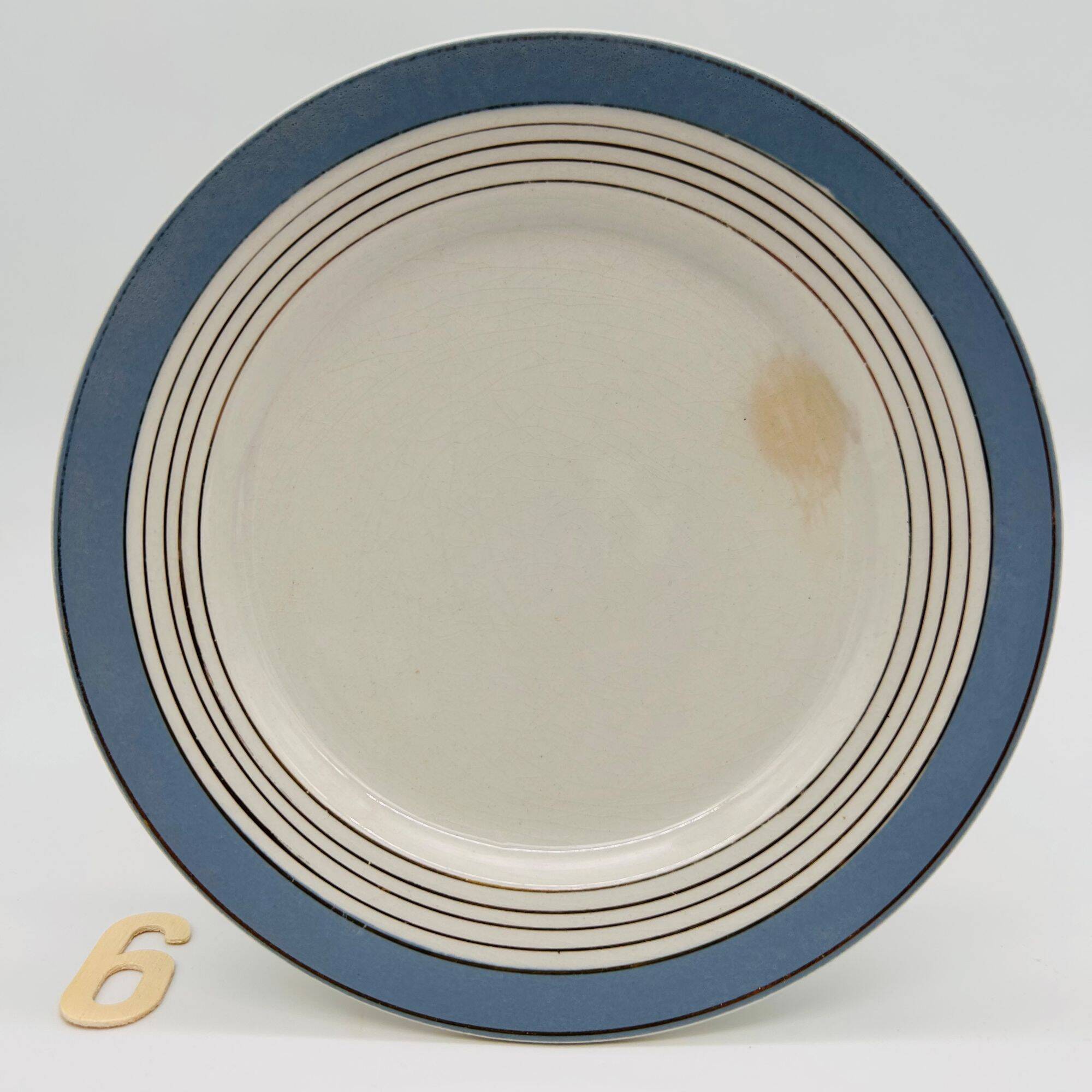 6 assiettes à dessert Lunéville KG, modèle Alma