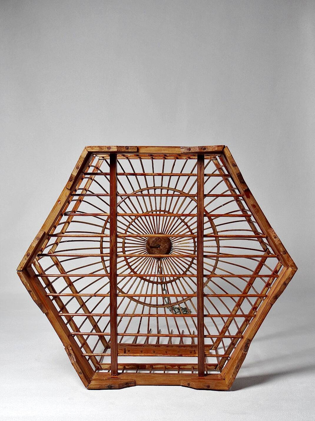 Vintage Chinese Bamboo Decorative Bird Cage