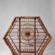 Cage à oiseaux chinoise vintage en bambou