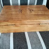 Initial original waxed wooden box j b
