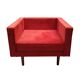 Square copper-colored fireside chair