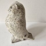 Very beautiful zoomorphic marble sculpture - Owl / Owl signed Jokerz