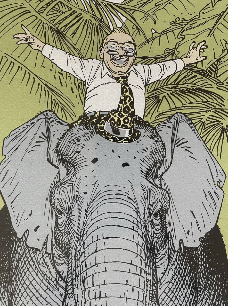 François Boucq (1955) - The Adventures of Jérôme Moucherot - Lithograph