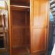 Vintage oak sliding wardrobe/closet