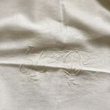 Old table set 12 napkins and tablecloth monogrammed AD