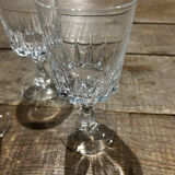 Set of 3 crystal glasses Louvre model