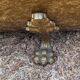 Brass log basket, claw feet, 1960s