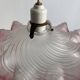 Antique opaline twisted glass pendant light