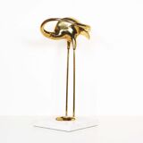 Hollywood Regency Brass & Marmble Umbrella stand