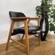 Scandinavian armchair by Erik Kirkegaard in oak and leather, 1960s.