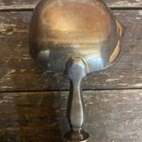 Cuillère de Service Louche Ancienne Metal Argenté + Manche Porcelaine