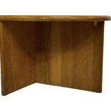 Vintage Side Table In Oak Minimalist 80's Design