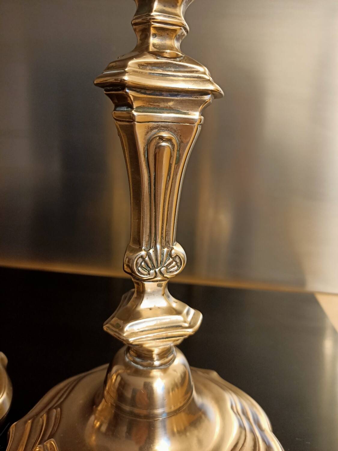 Regency candle holders in gilded bronze