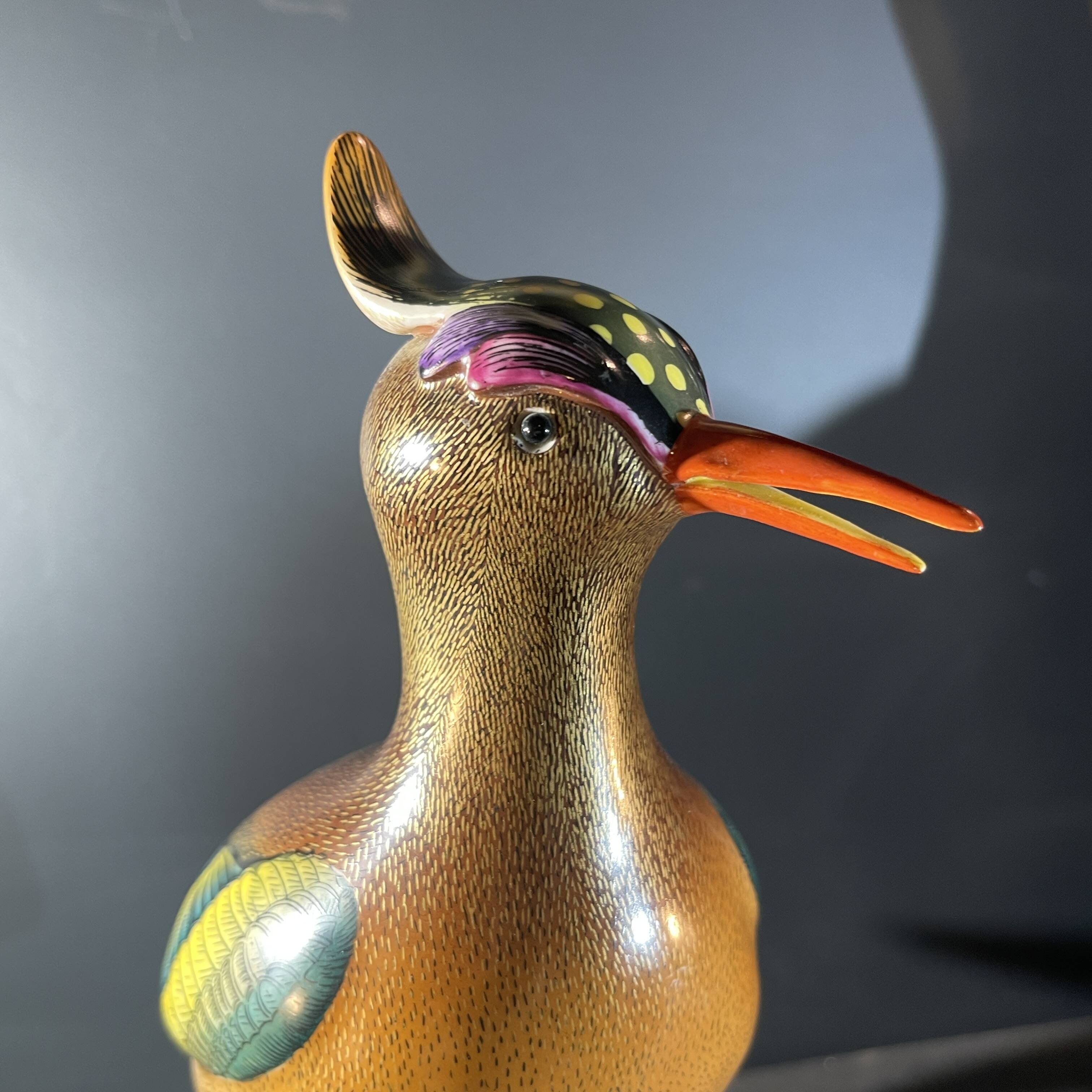 sculpture figurine polychrome porcelain & gilded bronze, Hollywood Regency,