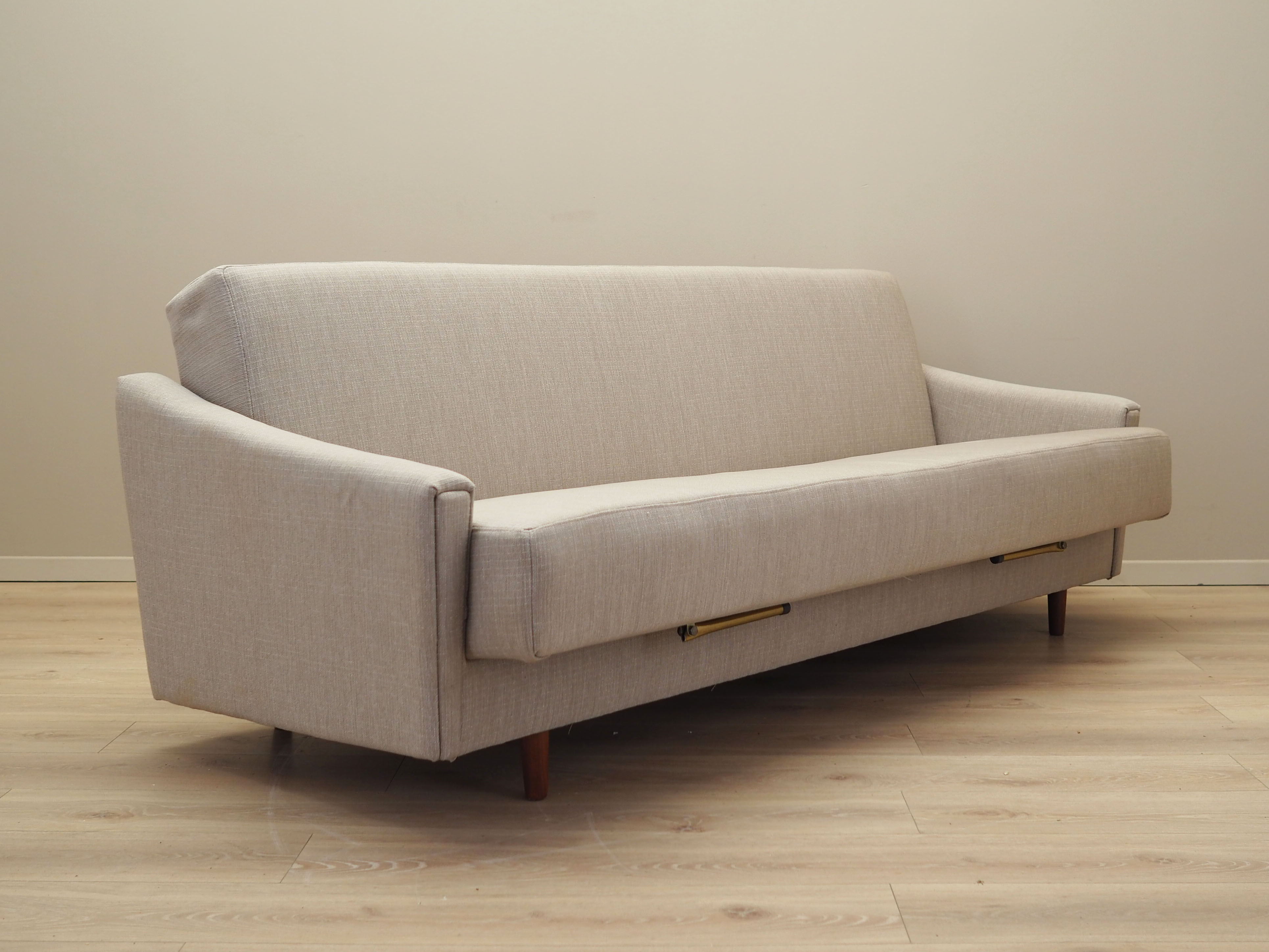 Beige sofa bed, Danish design, 1970s, production: Denmark