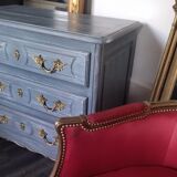Louis XV style patinated chest of drawers