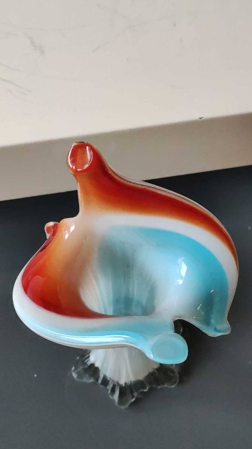 Floral Soliflore Vase/Jack in the Pulpit. Murano. High 25 cm