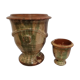 Two Terracotta Boisset planters