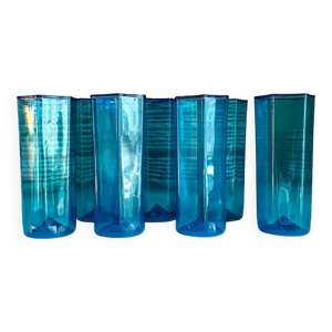 7 verres en verre de