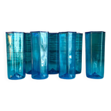 7 verres en verre de Murano par Carlo Scarpa pour Venini, Italie