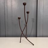 Brutalist tripod candle holder 1960