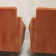 Paire de fauteuils cube en velours style Italien années 70