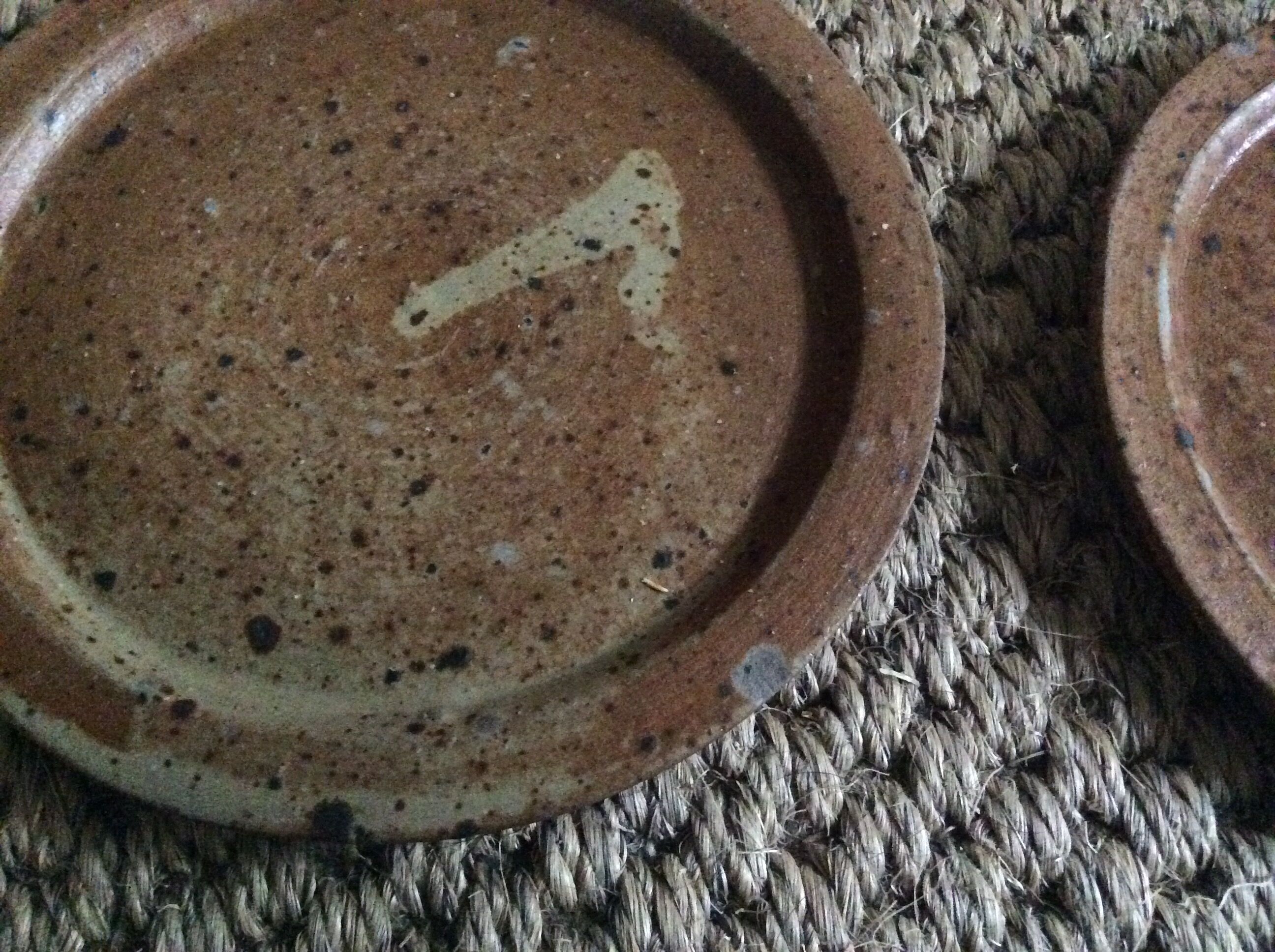 Set of 9 stoneware plates