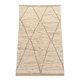 Handmade Moroccan Berber rug, cream and beige with diamonds 150x263cm