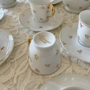 Vintage Limoges porcelain gold coffee set – 15 pieces