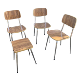 Chaises en formica avec tabouret