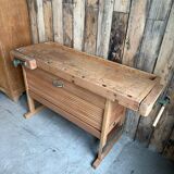 Vintage solid beech workbench (renovated)
