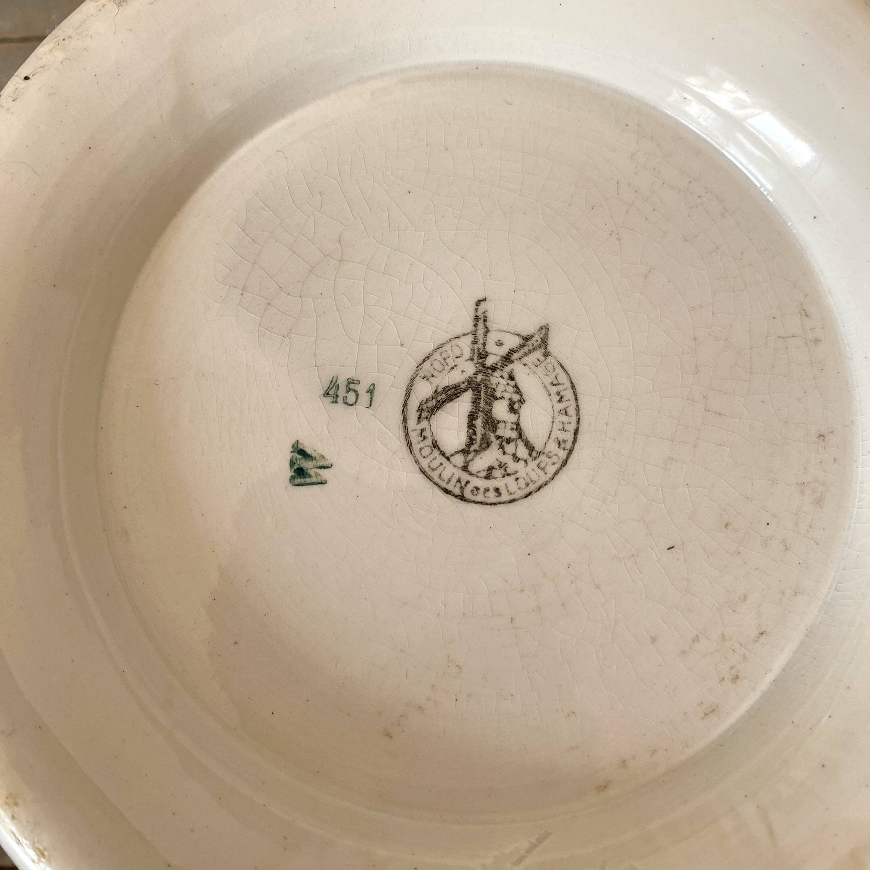Vegetable dish, earthenware salad bowl Moulin des Loups