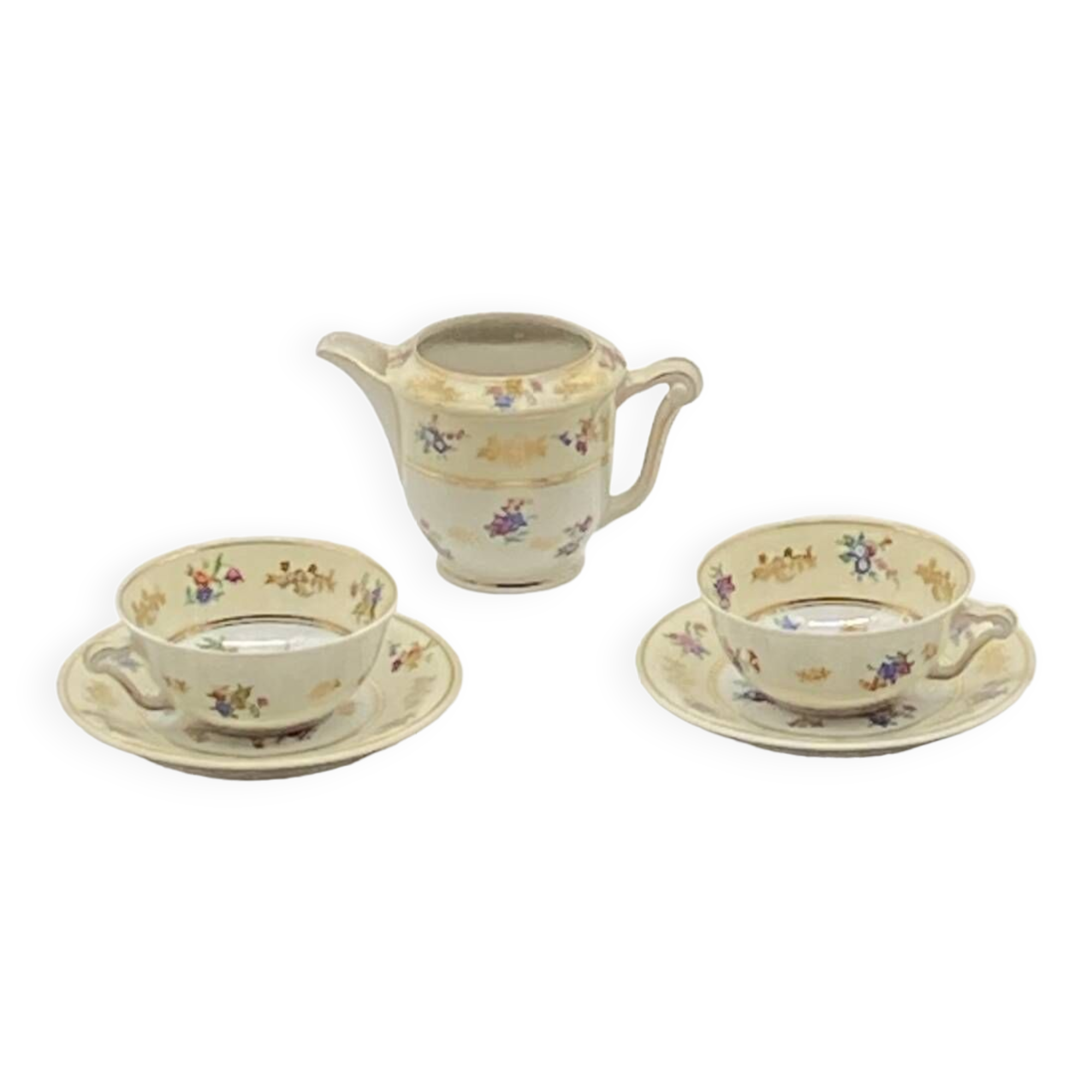 Duo of tea cups 🍵 Limoges porcelain, Raynaud & Cie