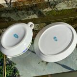 Porcelain sauce dish Alfoldi traditional Hungarian décor Vintage 70s-80s