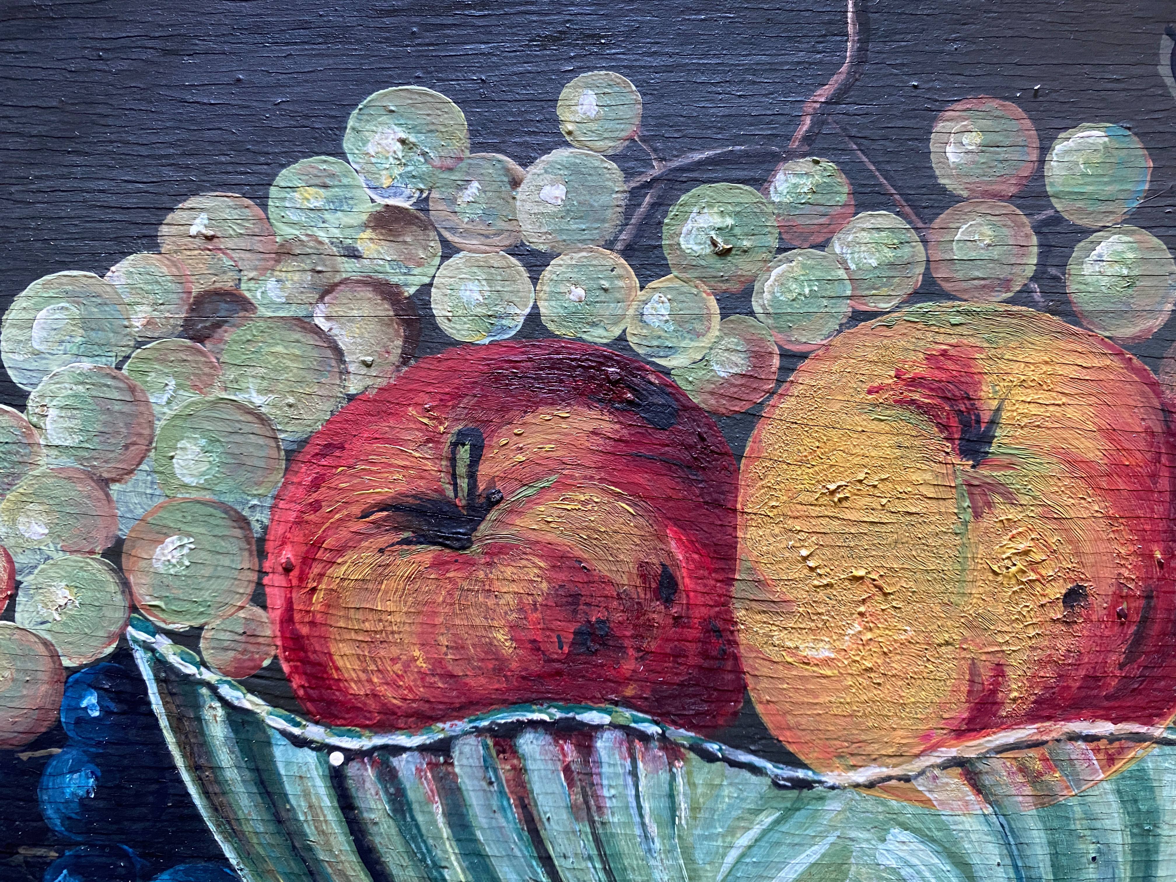 Hsp painting "still life with fruit" signed leyval early xx°